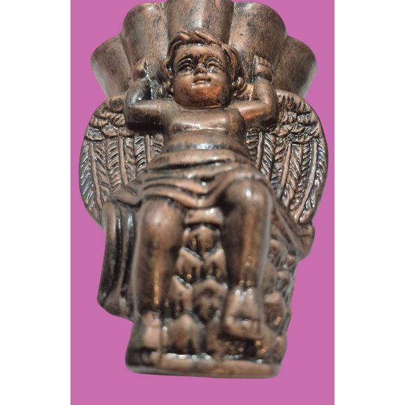 Cherub Angel Wall Sconce Gothic Bronze Finish Decorative Accent - Picture 10 of 11